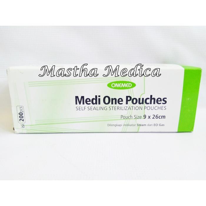 STERILE POUCH PLASTIK STERILISASI MEDIONE 9X26 CM MEDI ONE POUCHES