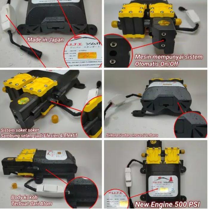 PAKET MESIN CUCI MOTOR MOBIL AC JET CLEANER STEAM PUMP 500PSI COMPLET