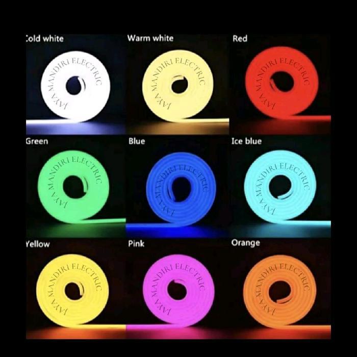 LAMPU NEON FLEX LED SELANG 12V DC BLUE DOT LESS IP65 5 METER BIRU/ NEONFLEX LED STRIP 12 V VOLT
