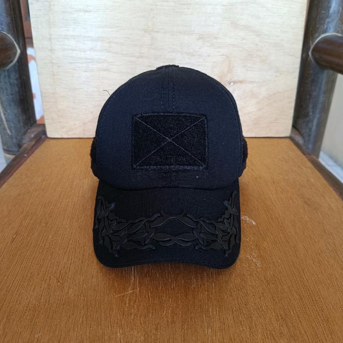 topi tactical bdu hitam pamen full ripstok cotton pamen - baseball caps velcro elegan Dewasa
