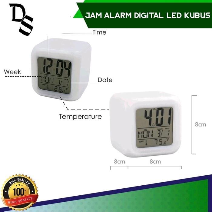 Jam Weker LED Unik Digital / Jam Alarm Digital Kubus / Jam LED Digital