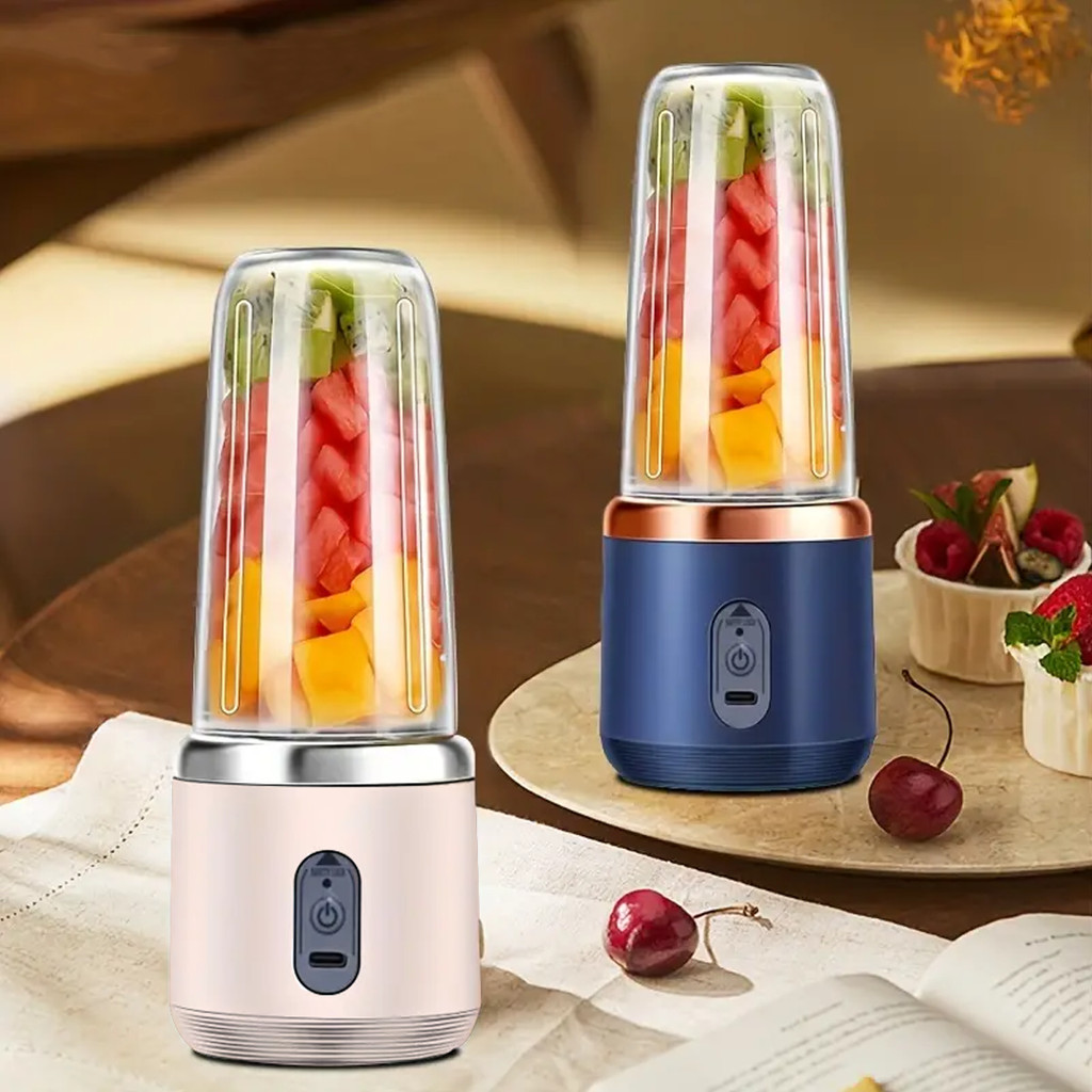1set-New portable juicer with 2 cups, USB rechargeable mini blender, fresh juicer cup, personal