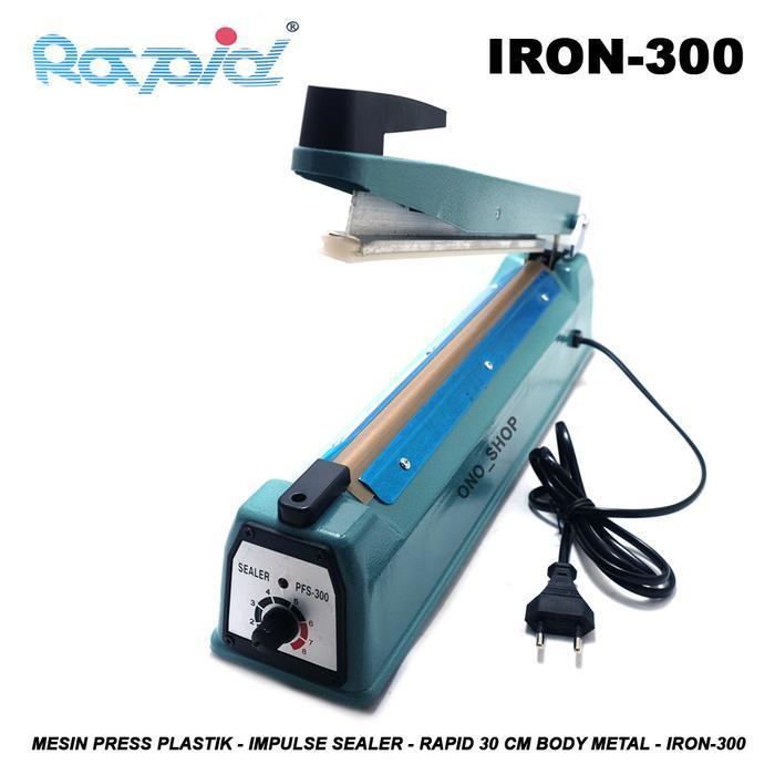 Mesin Press Plastik - Impulse Sealer Rapid 30 Cm Body Metal - Iron-300