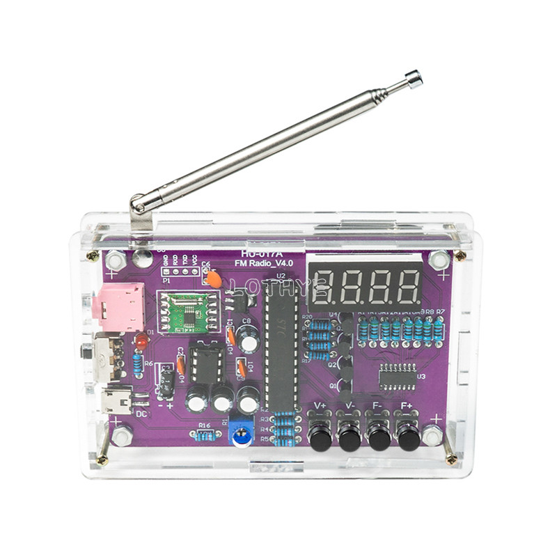 Terbaik FM Radio Assembly Kit RDA5807S Circuit Board DIY Electronic Kit Dual Power Supply 87-108MHz 