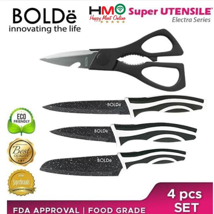 Bolde Pisau Set Gunting 4 Pcs Bolde Electra Series Bolde Super Utensile