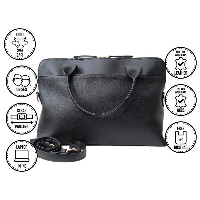 GK Tas Laptop Wanita Kulit / Tas Kantor Kulit Asli - Naraya Laptop Bag