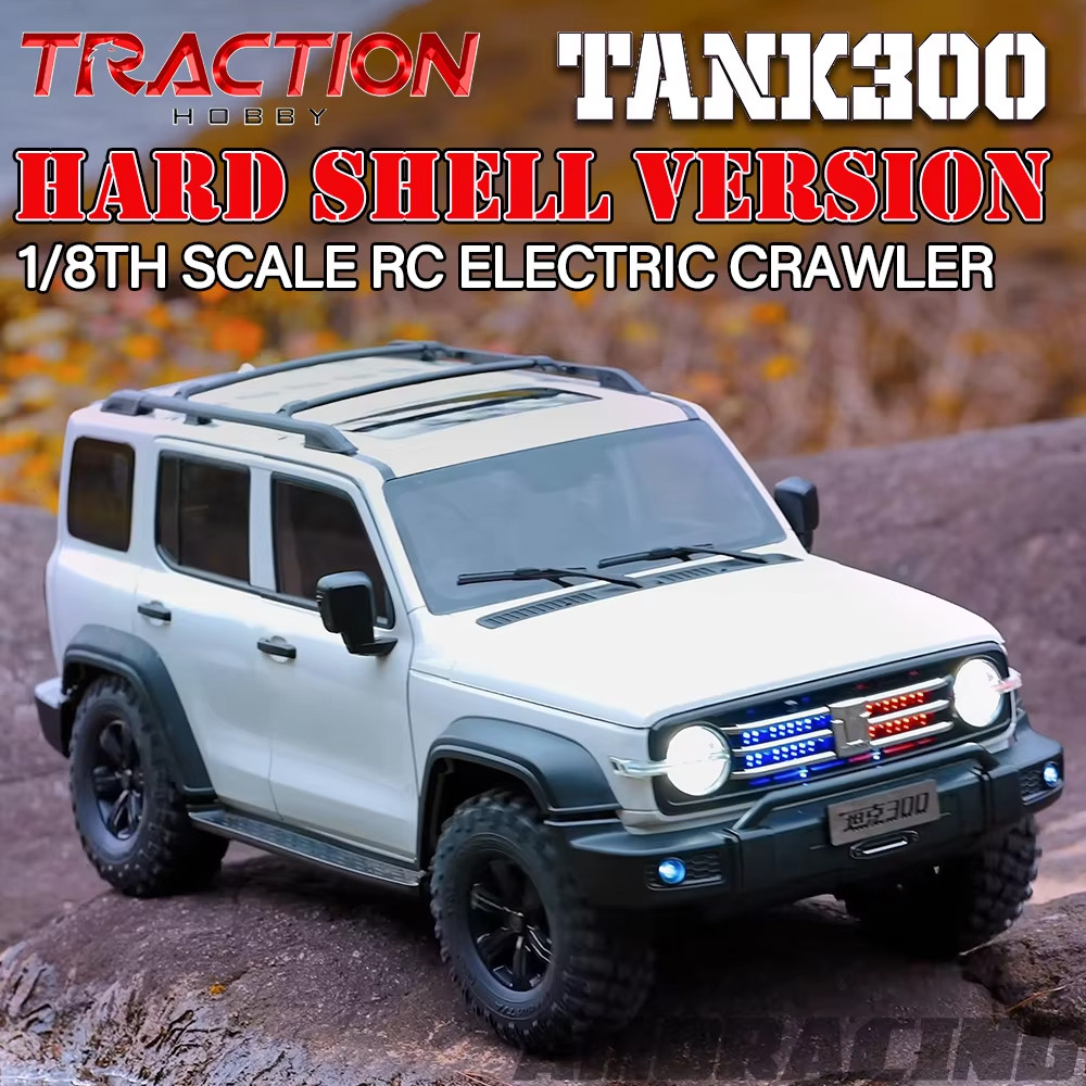TRACTION HOBBY Hard Shell Version TANK300 Brushed RC Crawler 1/8 Electric Remote Control Model Car
