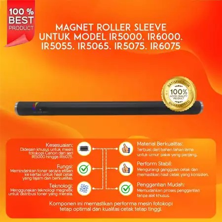 MAGNET ROLLER SLEEVE IR5000 IR6000 IR5055 IR5065 IR5075 IR6075 BLACK