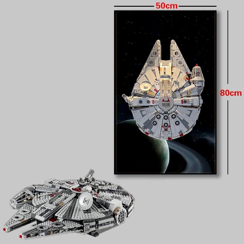 31.5 Metal Display Wall Mount for LEGO Model 75257 75389, Wall Mount Display for Star Wars