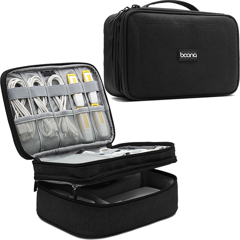 Double-layer Travel Digital Storage Bag Large Capacity Digital Accessories Charger Data