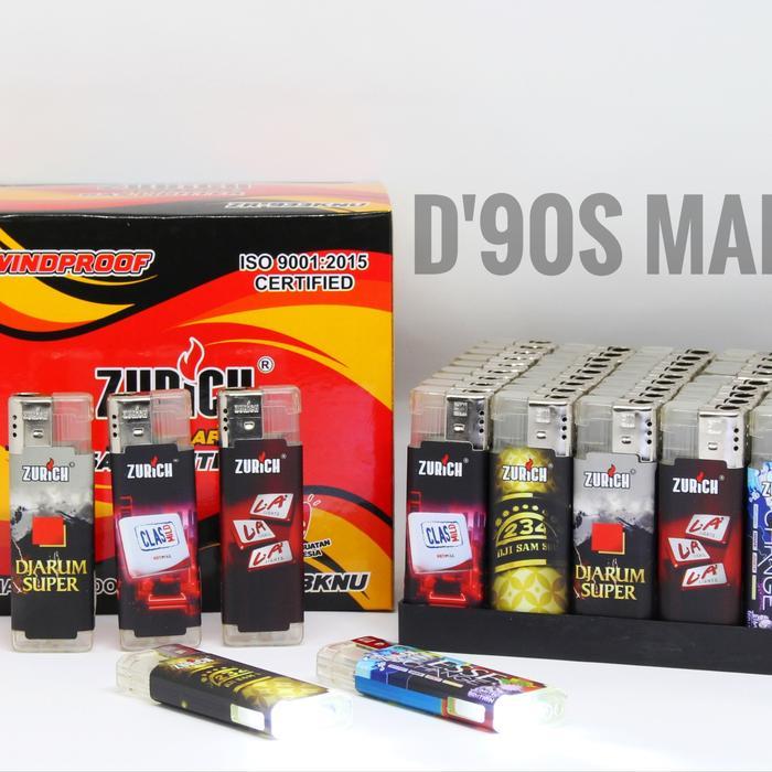 Korek Api Gas Magnet Senter Bisa Isi Ulang Isi 50 Pcs