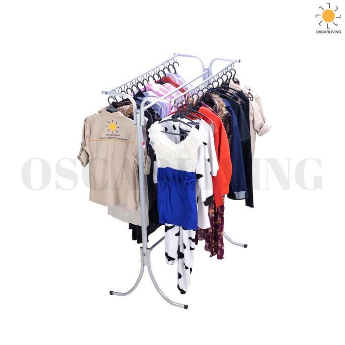 Jemuran Pakaian Gawang Capstok Hongkong Jemuran Baju Gantung Alumunium