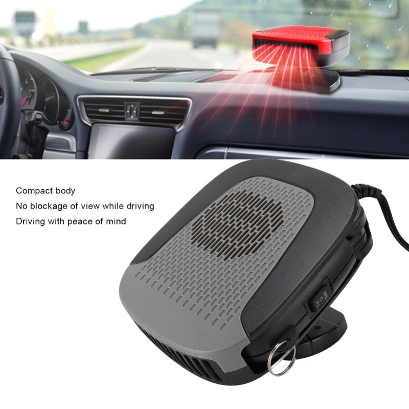 12V 150W Portable Car Heater Window Defroster Defogger Adjustable Angle Plug-In Cigar Lighter for
