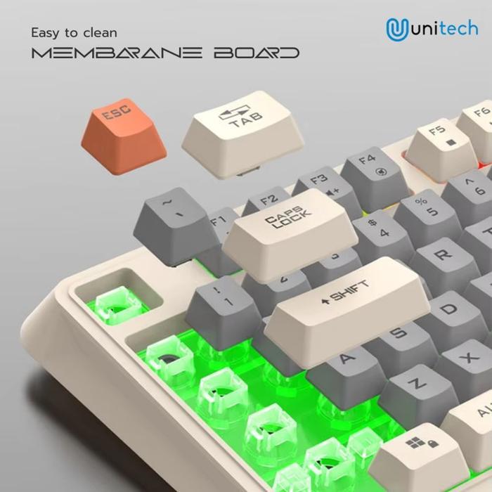Keyboard Gaming Unitech APOLLO MX1 Wired USB Membrane Keyboard RGB