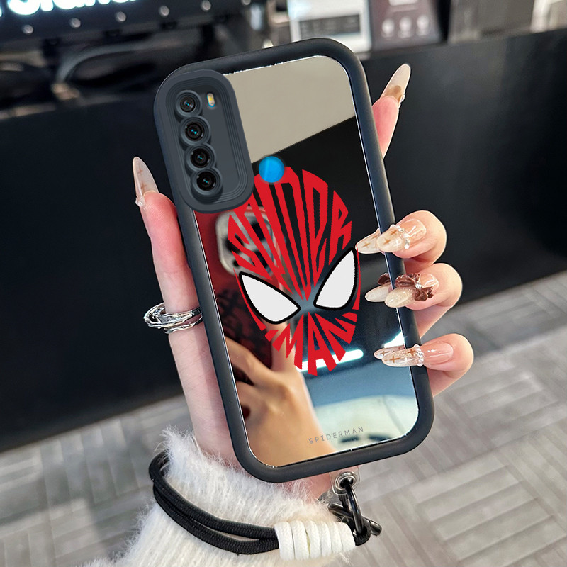 Casing Hp untuk Xiaomi Redmi Note 8 Note 8T Case Casing topeng pola Silikon Softcase Kasing HP tali 