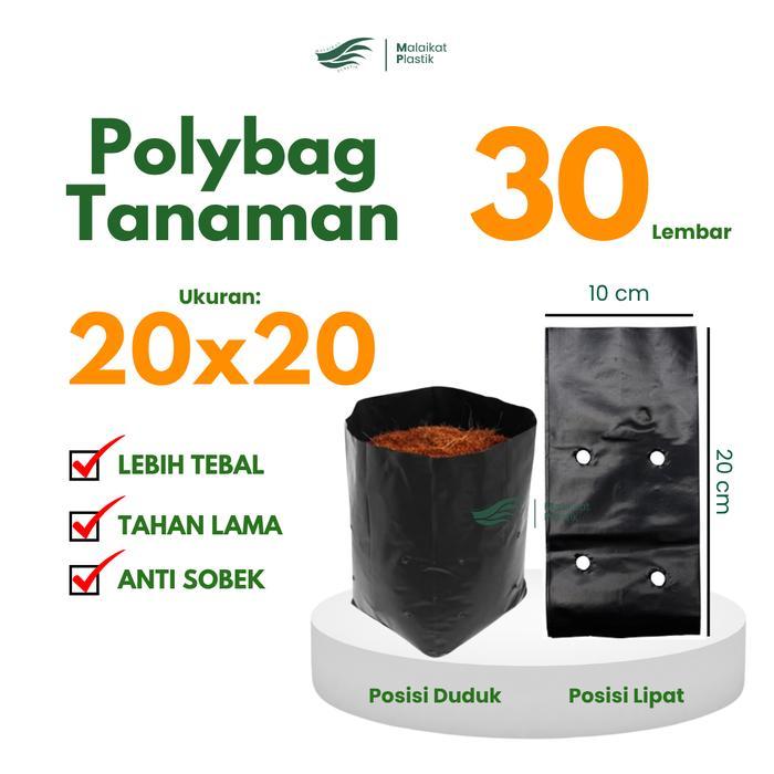 Polybag 20x20 cm polybag isi 30 pcs untuk tanaman polibag pot planter