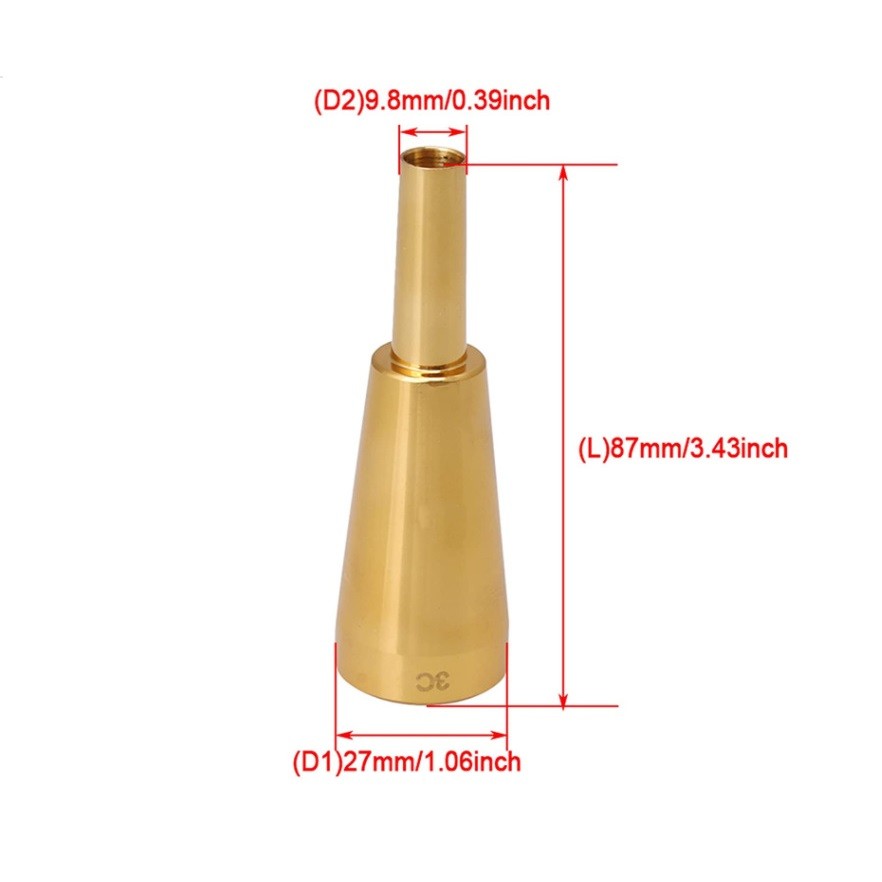 3C Trumpet Mouthpiece Thickened American Style Mouthpiece Heavier Trumpet Mouthpiece Instrument