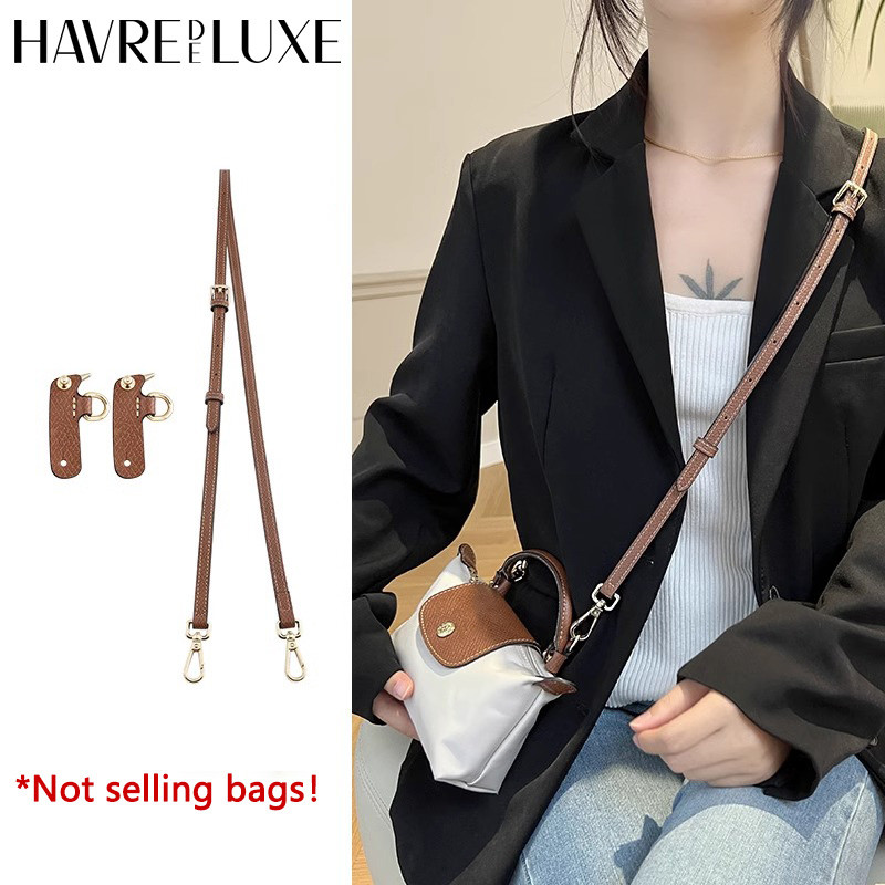 Bag Strap For Longchamp Mini Bag Leather Replacement Crossbody Shoulder Strap Without Punching