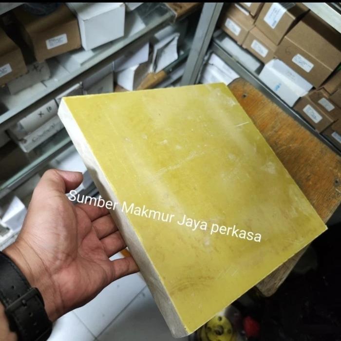 Epoxy Sheet Fiberglass G11 / Resin Kuning Lembaran 10mm x 10cm x 50cm
