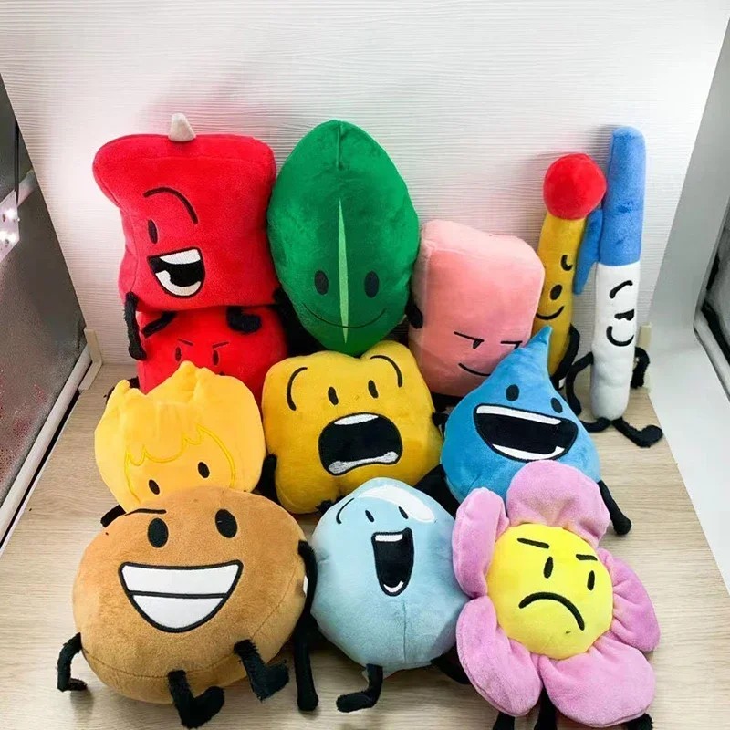 Battle for Dream Island Plush Doll BFDI Toys Leafy Firey Flower Waterdrop Bubble Stuffed Animal