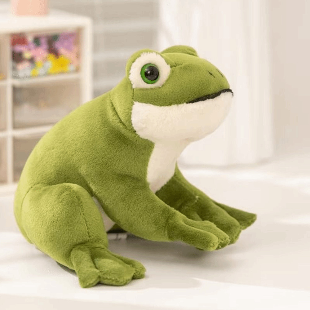 Cartoon Anime Green Frog Plush Toy Collection PP Cotton Mini Frog Plush Doll 12cm Soft Cartoon Frog