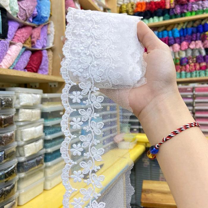 "New" RENDA TILE SETENGAH BORDIR LEBAR 5/6CM COCOK UNTUK PINGGIRAN