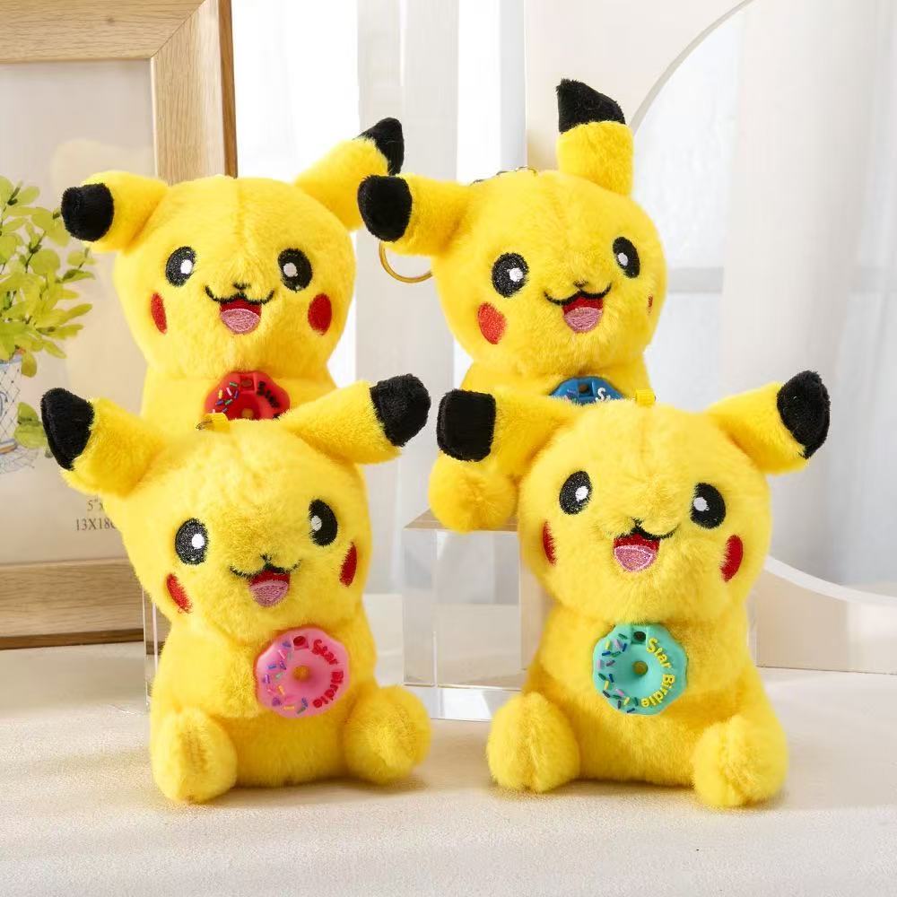 New Pokemon Pikachu Pendant Donut Smile Doll Mareep Plush Ampharos Pichu Mega Raichu Toy Zygarde