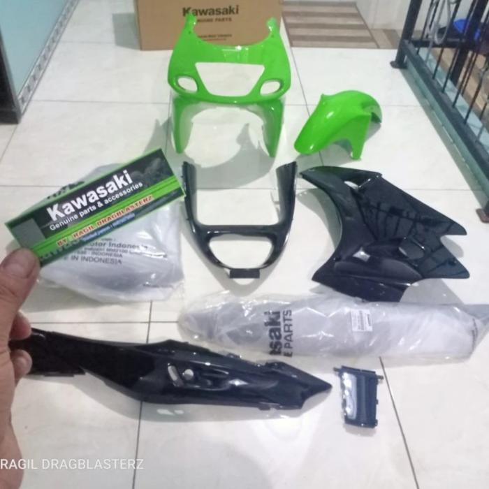 full cover body ninja rr old SE 2009 hijau hitam original - body set only