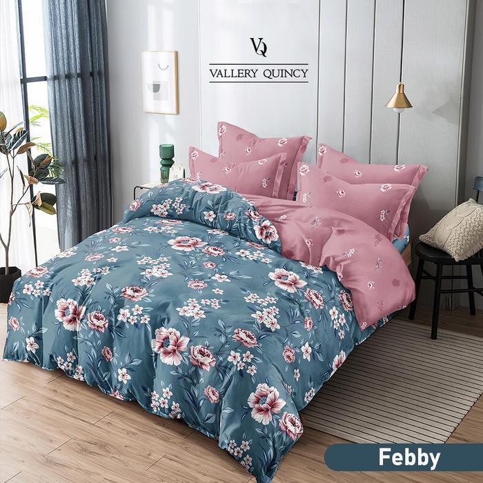 Bed Cover Set Vallery Quincy 180x200 / Bedcover Katun Jepang Vallery