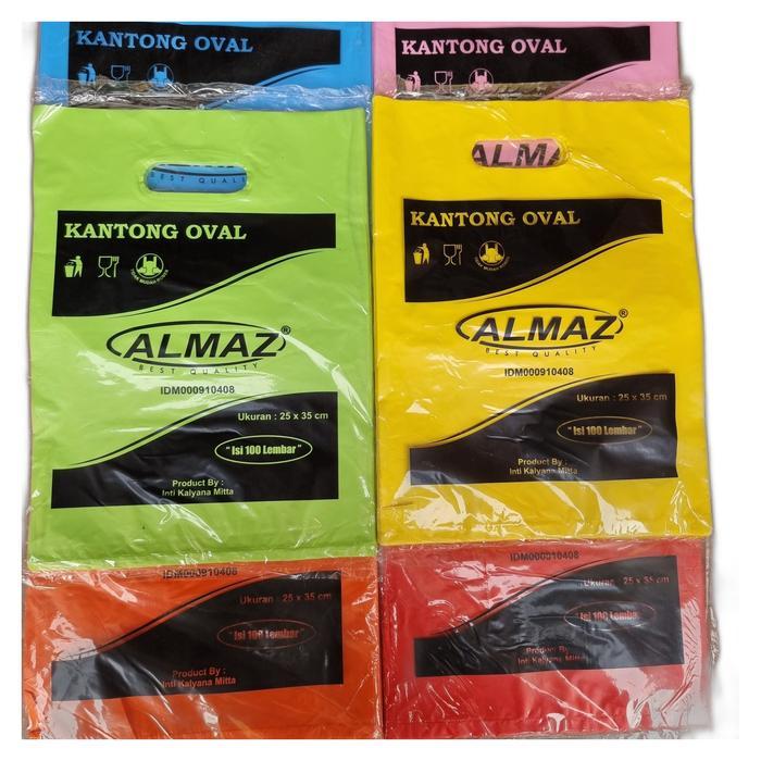 Stok Baru Kantong HD Oval Polos / Plastik Hd Plong Polos Uk 25 x 35 isi 100 pcs