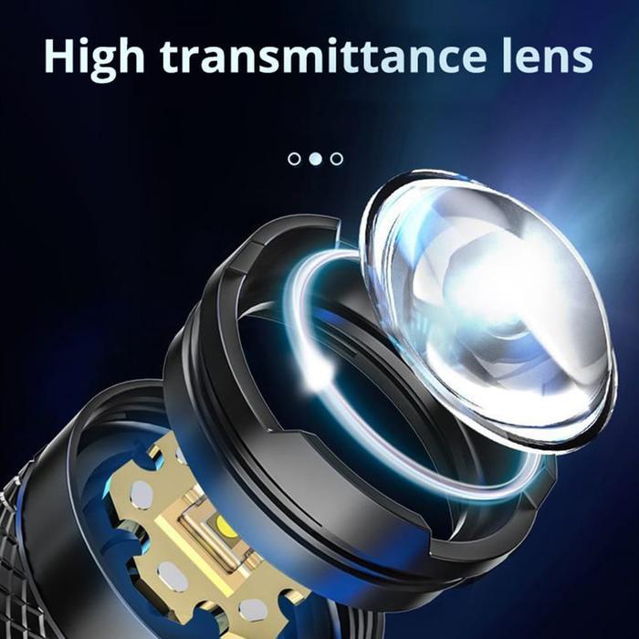 SENTER LED LASER / SENTER SWAT POLICE RECHARGEABLE / SENTER CAS USB Lampu Merah Plastik Putih Biru