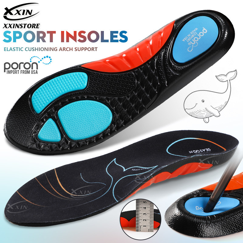 XxinArch Support Shoe Insoles Sport Poron Shock Absorption Insole Flat Feet Shoes Pad Heel Pain