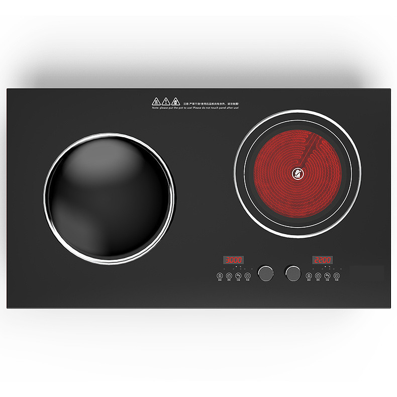 Knob Concave Double Stove Induction Cooker Electric Ceramic Stove Embedded Concave Double Electric