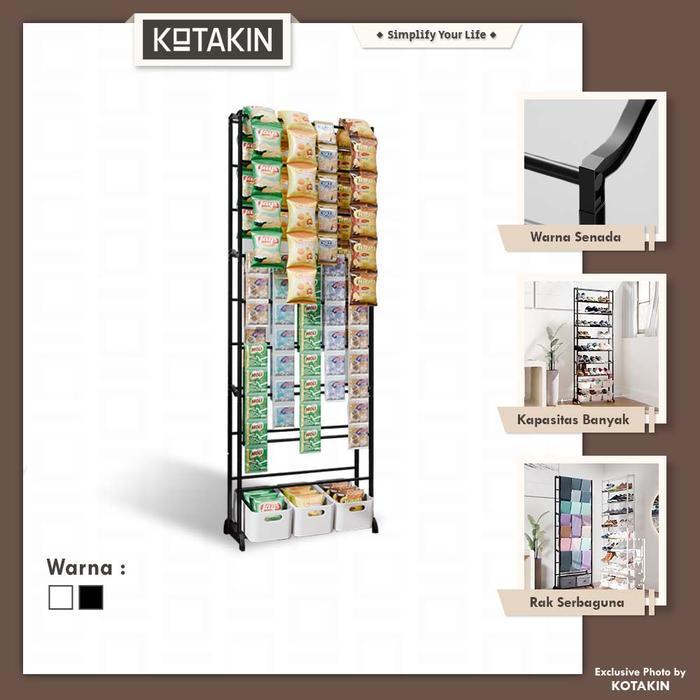 Rak Chiki Jualan Display Toko Jajan Susun Multi Layer Kokoh Tempat Dagangan Warung