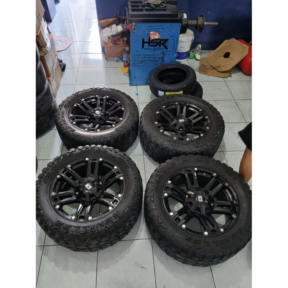 HARGA PROMO 1 SET KOMPLIT PENAWARAN TERBATAS VELG OFFROAD MOBIL PAJERO RING 20 XD SERIES DAN BAN SEK