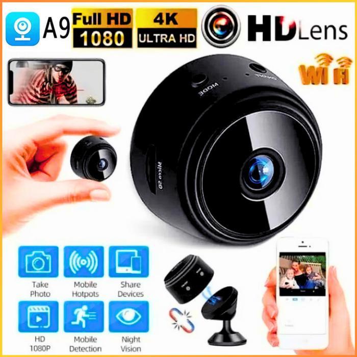 Taffware A9 Kamera CCTV Mini WiFi Sambung ke Hp Jarak Jauh Tanpa Kabel IP Camera HD 1080P
