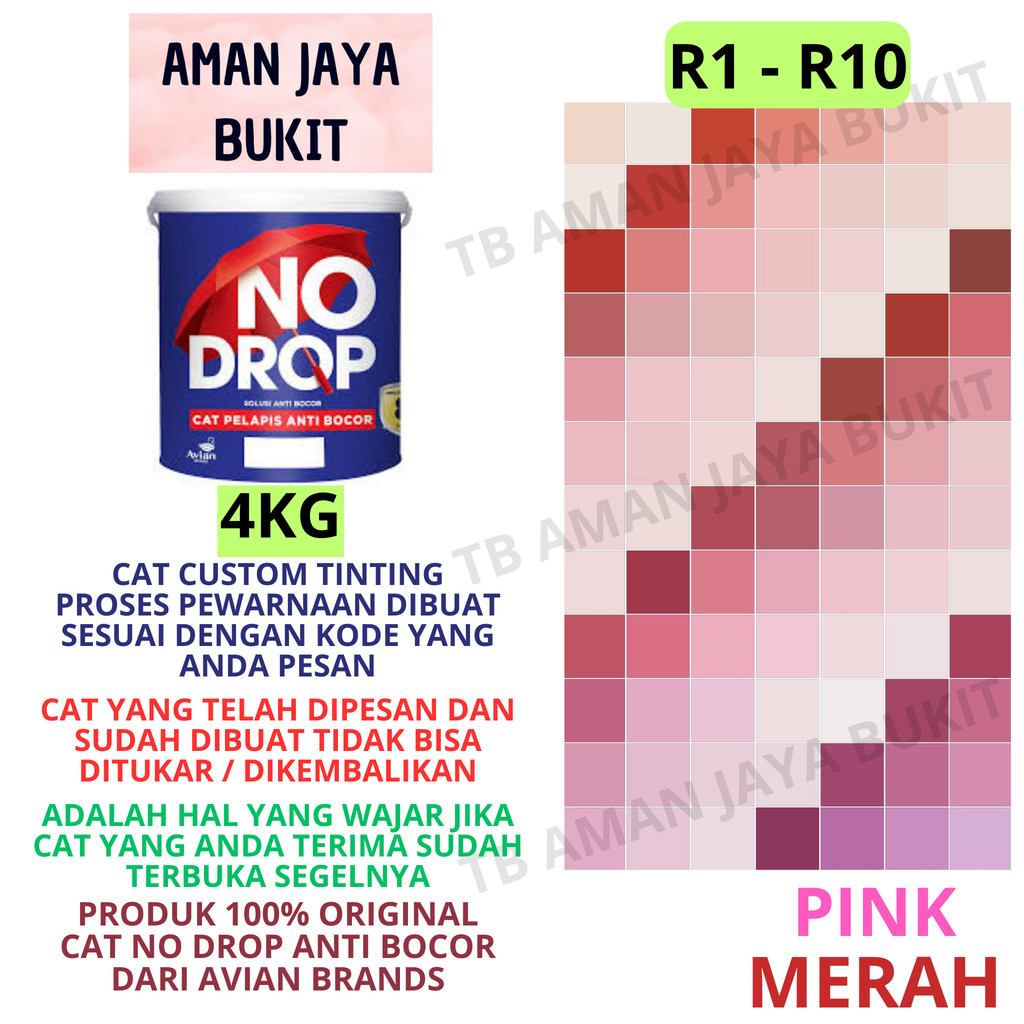 Cat No Drop 4KG Warna PINK MERAH Pakai Mesin TINTING 888 Colour Sensation (PART 1)