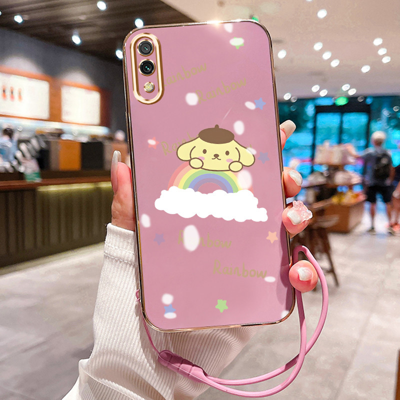 Casing Hp Untuk Xiaomi Redmi 7 7A Y3 6 6A 5A 4A 5 Plus Case Anjing Pelangi Kecil pelapisan elektro C