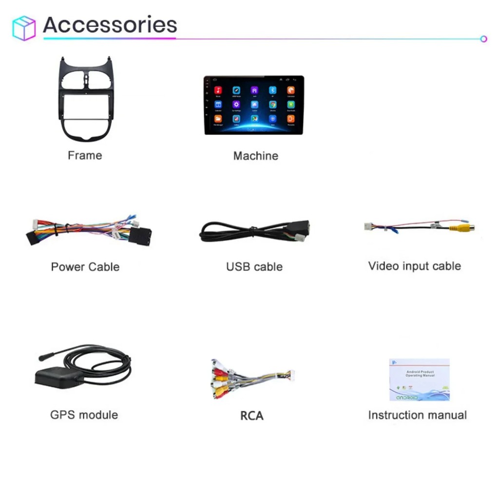 Android16 for Peugeot 206 206CC 206SW 2001-2008 Din Car Radio Multimedia Player Carplay Auto Stereo