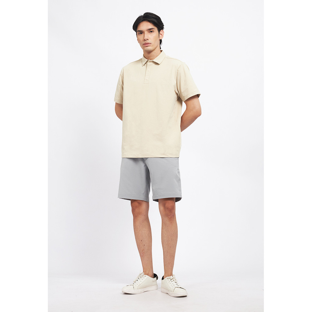 Executive 4-Way Stretch Chinos Short Pants Misty Grey