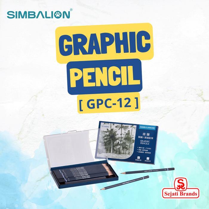 Simbalion Graphic Pencil 12 Pcs Gpc-12 Pensil Gambar Sketsa