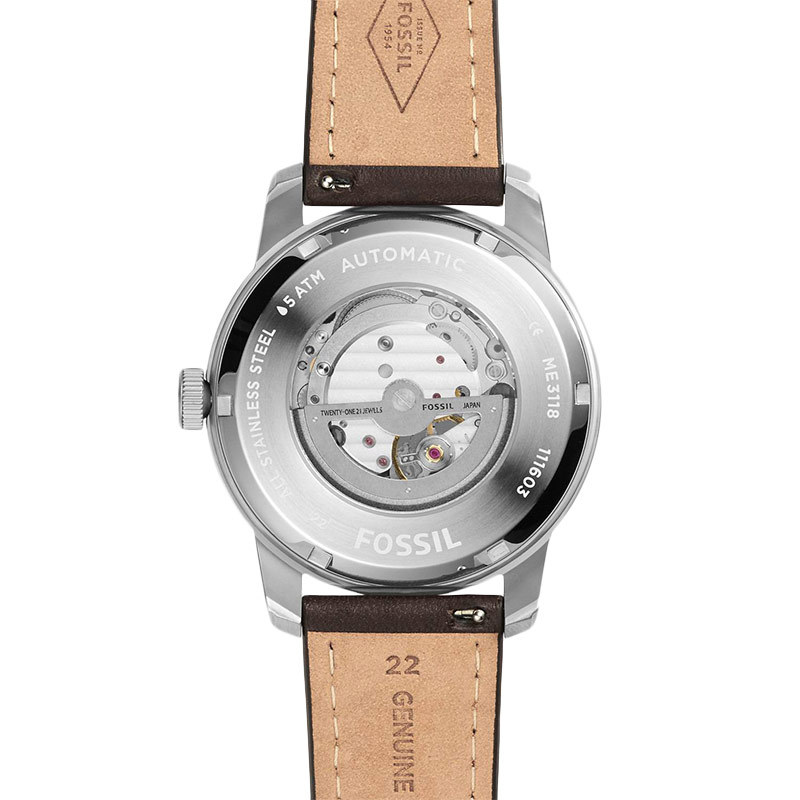 Fossil Pilot 54 Automatic ME3118 Jam Tangan Pria - Silver