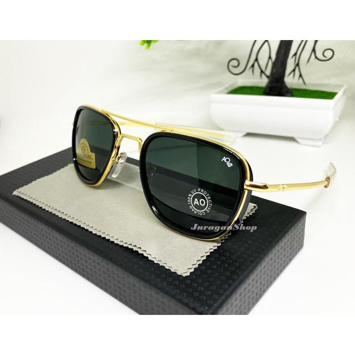 Kacamata hitam kaca asli, Kacamata fashion, Kacamata gaya pria Sky Master