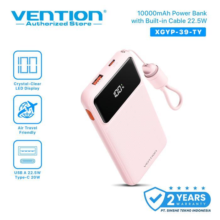 Acmic Techlife - Ccc Powerbank Built-In Cable Fast Charging 10000Mah 20000Mah Led Display Fast