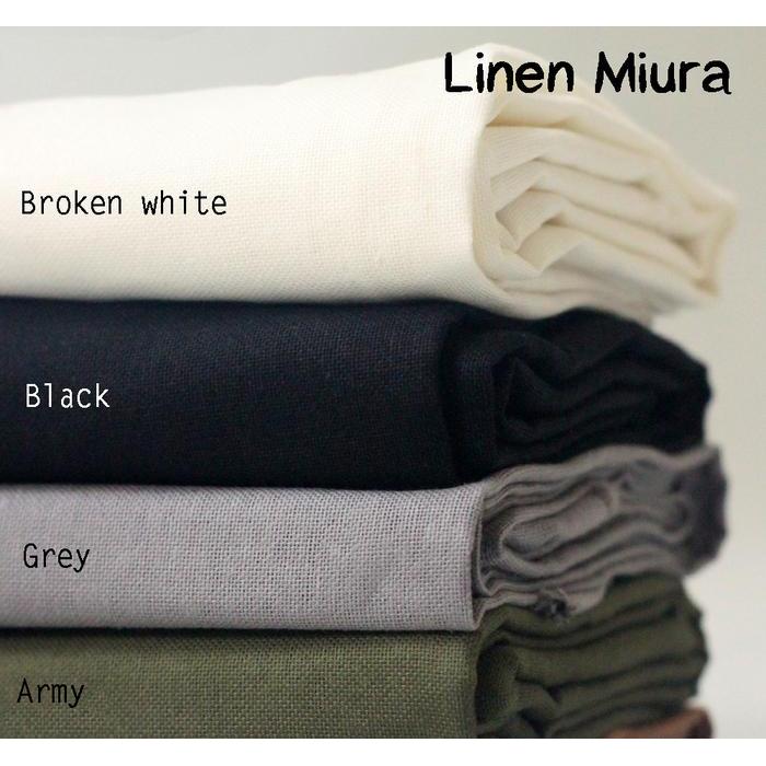 "New" Kain Katun Linen Rami Miura / Cotton Jepang Eceran / Meteran