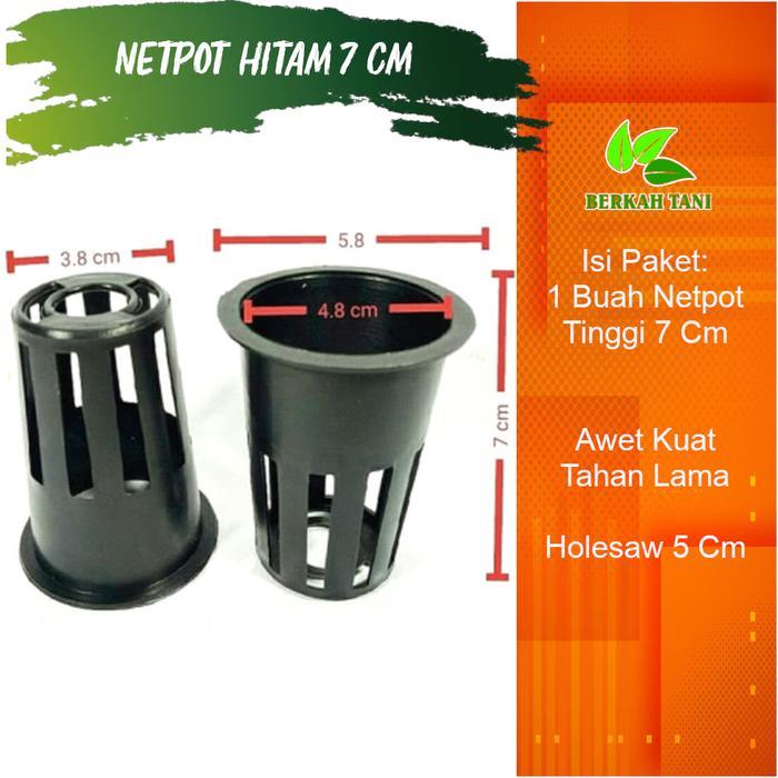 Netpot Hitam 7 Cm Diameter 6 Cm