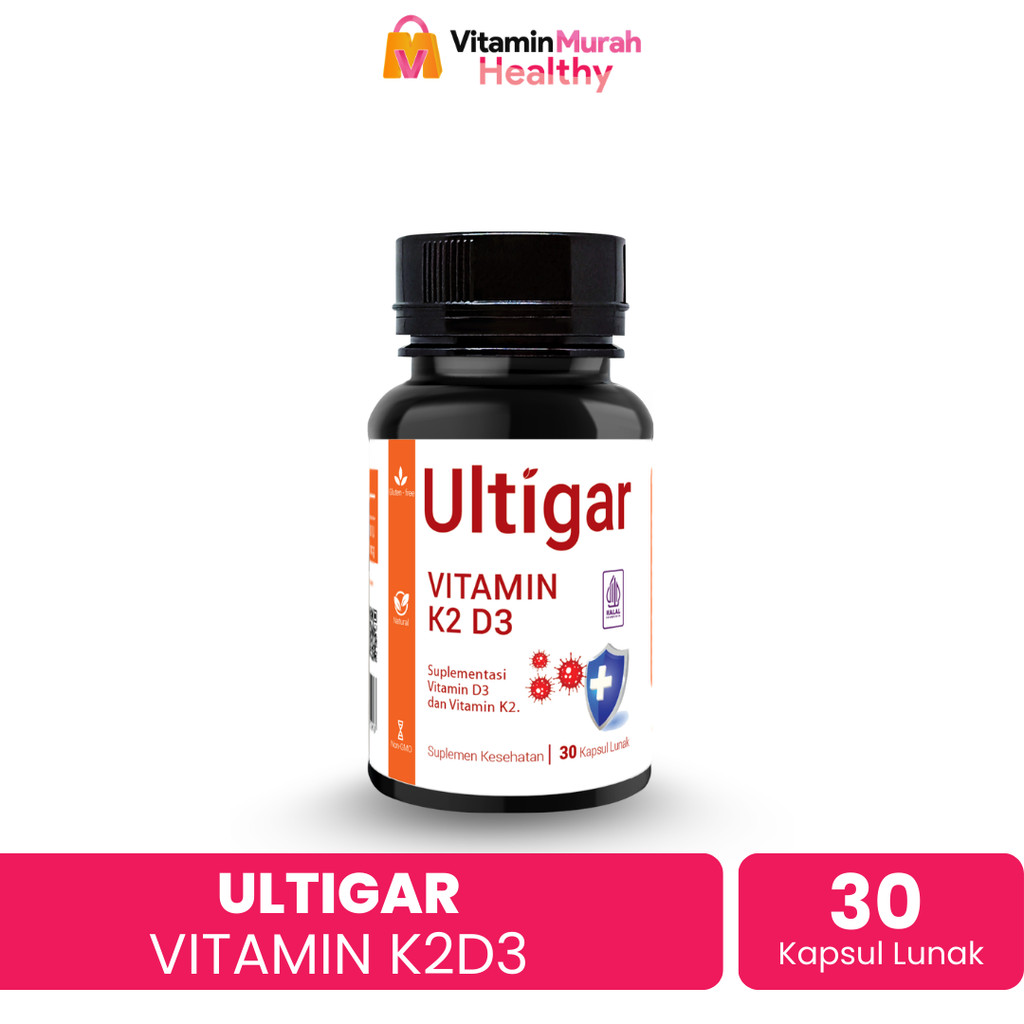 ULTIGAR VITAMIN K2 D3 SUPLEMEN KESEHATAN ISI 30 & 100 KAPSUL LUNAK
