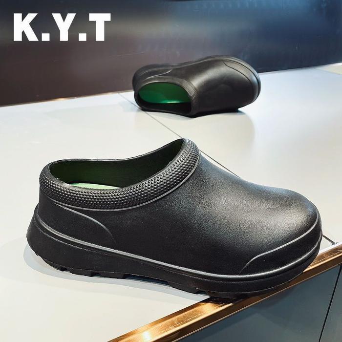 sepatu kitchen chef sepatu tahan air sepatu tahan minyak sepatu kitchen sepatu koki pria-wanita Flat