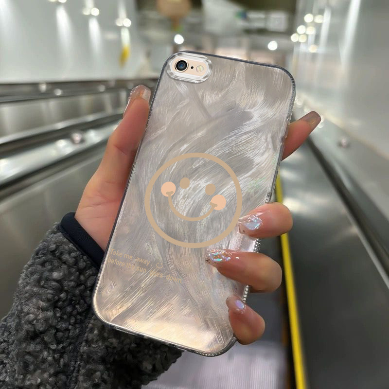 Casing Hp Untuk iPhone 7 Plus 8 Plus SE 2020 X Xr Xs Max Case Casing pola senyum Kasing HP tipis Ces