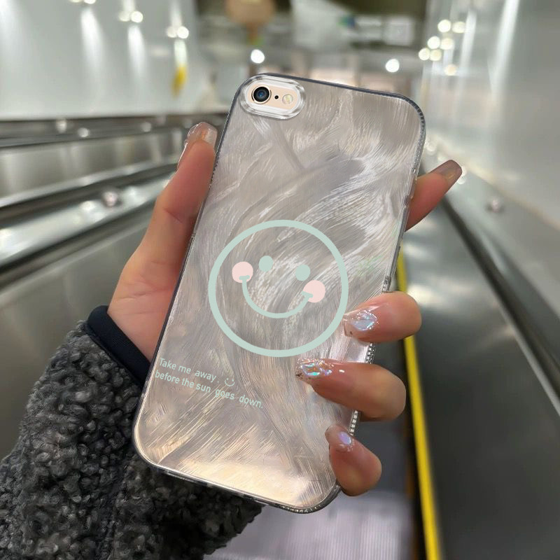 Casing Hp Untuk iPhone 7 Plus 8 Plus SE 2020 X Xr Xs Max Case Casing pola senyum  Kasing HP tipis Ce